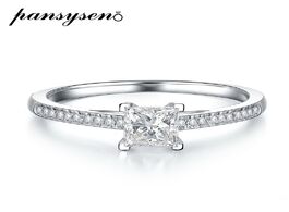 Foto van Sieraden pansysen classic 6mm lab moissanite diamond wedding engagement rings women solid 925 sterli