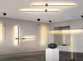 Foto van Lampen verlichting modern led pendant lights black sliver ceiling suspended light lamp for hall kitc