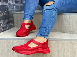 Foto van Schoenen women shoes summer pumps chunky mid heels plus size breathable mesh sneaker wedges female m