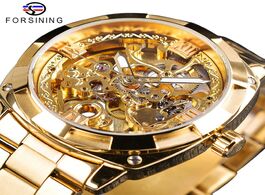 Foto van Horloge forsining fashion transparent retro men s automatic mechanical watch top brand luxury full g
