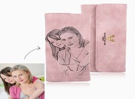 Foto van Tassen wallet picture custom ladies long lantern engraving pink mother s day gift purse best