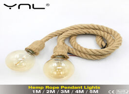 Foto van Lampen verlichting vintage hemp rope pendant lights 5m 4m 3m 2m 1m loft retro industrial lighting de