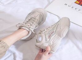 Foto van Schoenen new sneakers women breathable mesh casual shoes female fashion sneaker lace up high leisure
