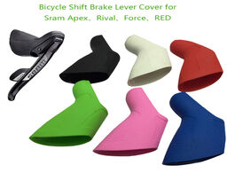 Foto van Sport en spel road bicycle shift brake lever cover silicone bike shifter kit mechanical hoods for ri