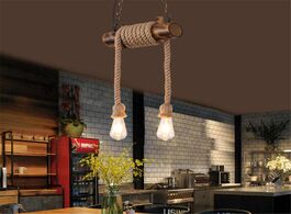 Foto van Lampen verlichting home vintage fixture industrial hemp rope pendant lighting bar lamp