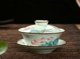 Foto van Huis inrichting promotion! jingdezhen hand painted tea set gaiwan with god bowl large kiln bowls hot