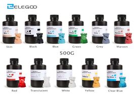 Foto van Computer elegoo 3d printer resin lcd uv curing 405nm standard photopolymer for printing 500ml black 