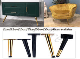 Foto van Meubels 4pcs metal furniture table leg hardware tapered gold cabinet sideboard wardrobes coffee cone