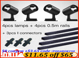 Foto van Lampen verlichting whole set led track light lamps 12 20 30 40w lighting system rail spot for clothi