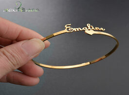Foto van Sieraden nextvance customized nameplate name bracelet personalized custom cuff bangles women men ros