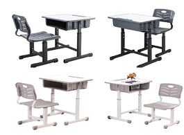 Foto van Meubels 60 x 45 67.5 76 cm adjustable kid study desk students children and chairs set with pencil sl