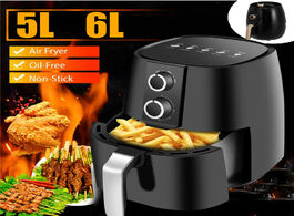 Foto van Huishoudelijke apparaten 1350w 5l 6l health fryer cooker smart touch lcd airfryer pizza oil free air