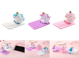 Foto van Meubels cute anti slip cartoon unicorn phone stand mobile holder support desk decor bracket for
