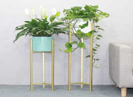 Foto van Meubels nordic flower shelf indoor light luxury iron pot stand golden floor standing living room gre