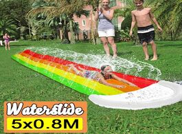 Foto van Speelgoed single surf water slide children summer lawn slides outdoor garden backyard fun games spra