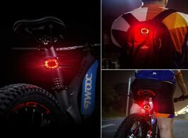 Foto van Auto motor accessoires 2020 smart bicycle rear light start stop brake sensing ipx6 waterproof usb ch