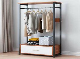 Foto van Meubels classics freestanding metal wardrobe garment rack with wood shelves open closet wardrobes st