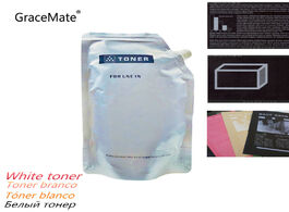 Foto van Computer compatible white toner powder universal for hp laser printer cartridge color laserjet cp522