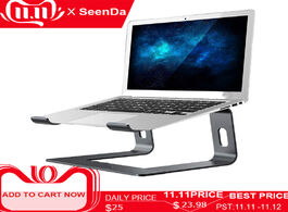Foto van Computer seenda laptop stand ergonomic aluminum mount detachable riser notebook holder compatible