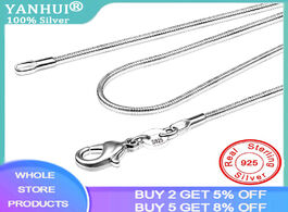 Foto van Sieraden long 16 28inch 40 80cm 100 authentic solid 925 sterling silver chokers necklaces 1mm snake 