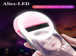 Foto van Lampen verlichting novelty selfie ring light led fill lamp for phone camera portable lighting clipon