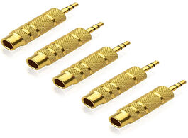 Foto van Sport en spel guitar gold plated 3.5mm 1 8 inch male to 6.3mm 4 female stereo jack cable connector a