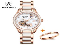 Foto van Horloge 2020 butterfly ceramic clock women s wristwatches sapphire crystal female watch lady dress m