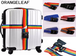 Foto van Tassen adjustable 420cm luggage strap travel accessories cross belt packing suitcase nylon 3 digits 