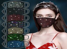 Foto van Sieraden trendy rhinestone mouth face mask virus for women personalise decorative crystal prom party