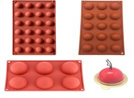 Foto van Huis inrichting 3d hemispherical silicone mold 6 15 24 hole food grade baking practical chocolate ca