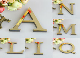 Foto van Huis inrichting lettre anniversaire decor 26 letters diy 3d mirror acrylic wall sticker decals home 