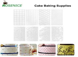 Foto van Huis inrichting 8 pcs transparent reusable lightweight cake stencils baking supplies cupcake