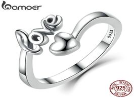 Foto van Sieraden bamoer new arrival 100 925 sterling silver i love you heart ring for woman wedding engageme
