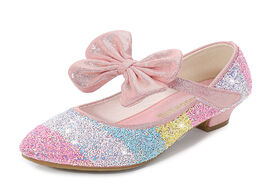Foto van Baby peuter benodigdheden glitter casual children sandals party girl high heel dance kids shoes for 