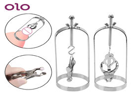 Foto van Schoonheid gezondheid olo 1 pair adjustable metal nipple clips breast massage torture play clamps bo