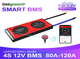 Foto van Elektronica 12v bms smart 4s 80a 100a 120a uart 485 can modbus bluetooth lcd screen for lifepo4 batt