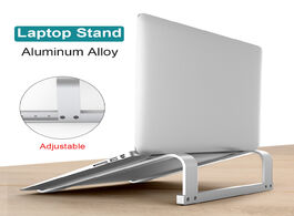 Foto van Computer aluminum alloy adjustable laptop stand folding portable support notebook holder for macbook