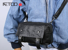 Foto van Tassen aetoo genuine leather men s shoulder bag first layer crossbody casual and light trend