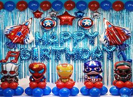 Foto van Speelgoed hot 1 sets avengers foil balloon superhero helium kids toys spiderman captain america chil