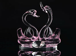 Foto van Huis inrichting crystal swan wedding decor paperweight figurine gift craft home decorative pendant g
