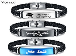 Foto van Sieraden men s custom personalize engrave jewelry bracelets fashion braided leather inspirational gi