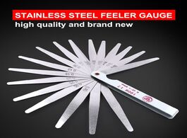 Foto van Gereedschap professional stainless steel metric feeler gauge 100mm 0.02 1.00mm thickness 17 blades f