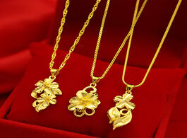 Foto van Sieraden little flower pendant necklace 18k gold women s wedding jewelry delicate clavicle choker bi