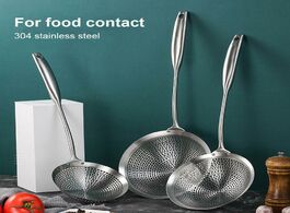 Foto van Huis inrichting kitchen gadgets stainless steel filter screen slotted spoon straining ladle with han