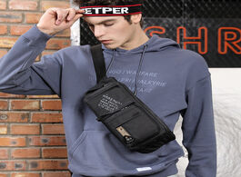 Foto van Tassen new waterproof nylon waist bag for men multi function anti theft belt fanny pack trend messen