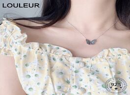 Foto van Sieraden louleur real 925 sterling silver butterfly necklace minimalist vintage for party women eleg