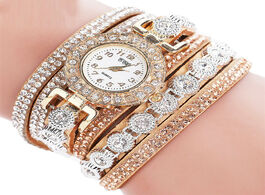Foto van Horloge quartz watches women accessories luxury fashion casual analog rhinestone bracelet watch gift