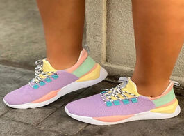 Foto van Schoenen women shoes 2020 candy color ladies sneakers lace up platform casual mesh breathable sports