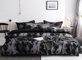Foto van Huis inrichting duvet cover set stone leopard swallow geometric print luxury black bedding pillowcas