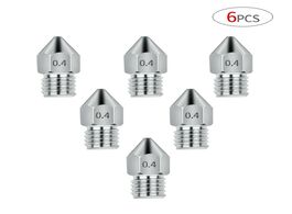 Foto van Computer 6pcs lot 3d printer stainless steel nozzles size 0.4mm for 1.75mm extruder print head brass
